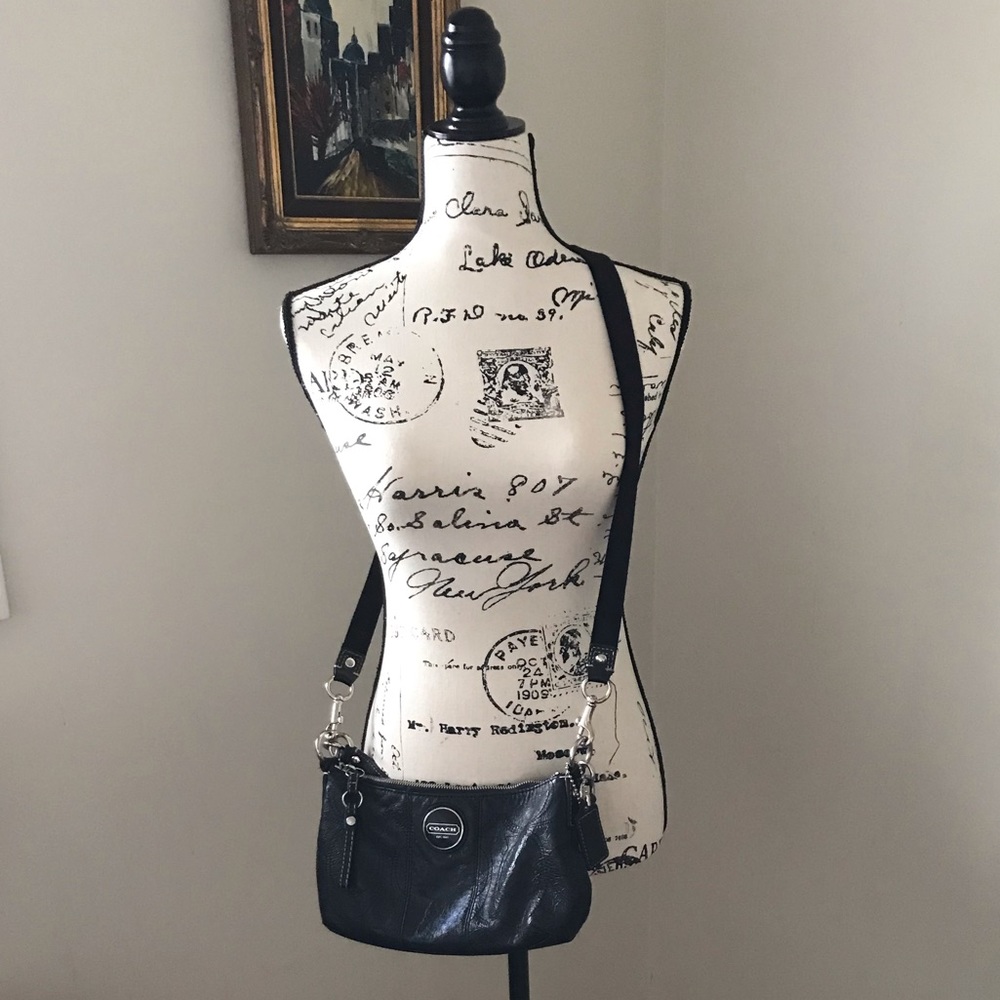 Coach patent leather logo purse